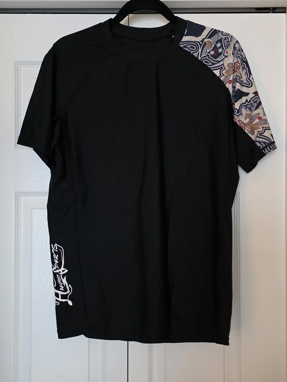 HUGE SPORTS Men's Splice UV Sun Protection UPF 50+ Skins Rash Guard Short Sleeve